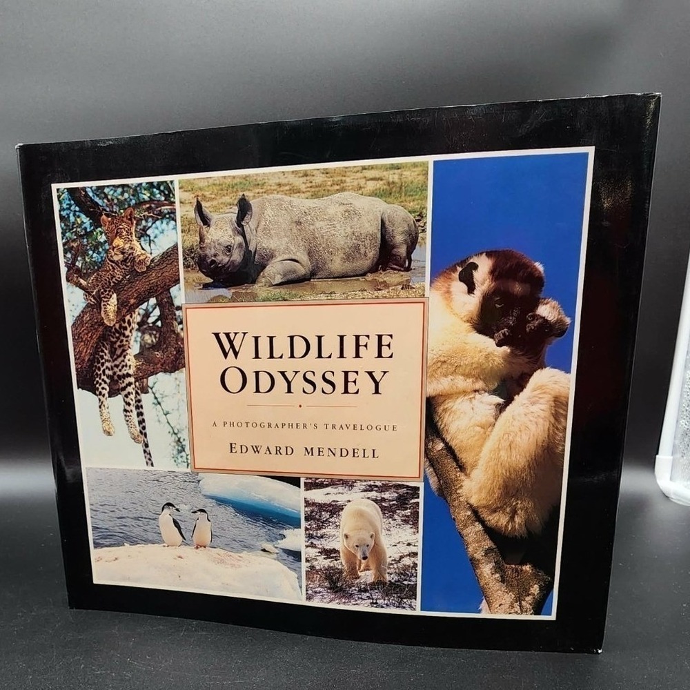 Wildlife Odyssey Hardcover Book Edward Mendell Photographer Travelogue 1990